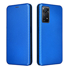 Funda de Cuero Cartera con Soporte Carcasa L06Z para Xiaomi Redmi Note 11 Pro 4G Azul