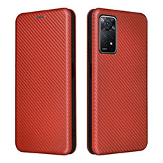 Funda de Cuero Cartera con Soporte Carcasa L06Z para Xiaomi Redmi Note 11 Pro 4G Marron