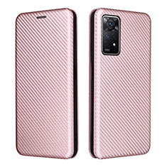 Funda de Cuero Cartera con Soporte Carcasa L06Z para Xiaomi Redmi Note 11 Pro 5G Oro Rosa