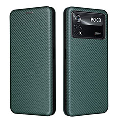 Funda de Cuero Cartera con Soporte Carcasa L06Z para Xiaomi Redmi Note 11E Pro 5G Verde