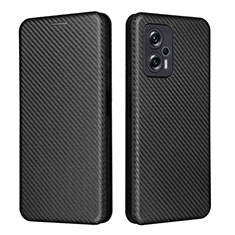 Funda de Cuero Cartera con Soporte Carcasa L06Z para Xiaomi Redmi Note 11T Pro 5G Negro