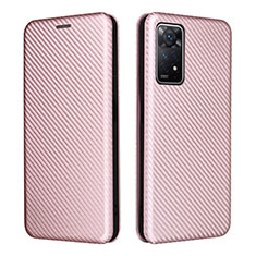 Funda de Cuero Cartera con Soporte Carcasa L06Z para Xiaomi Redmi Note 12 Pro 4G Oro Rosa