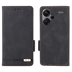 Funda de Cuero Cartera con Soporte Carcasa L06Z para Xiaomi Redmi Note 13 Pro+ Plus 5G Negro