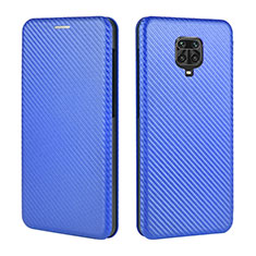 Funda de Cuero Cartera con Soporte Carcasa L06Z para Xiaomi Redmi Note 9 Pro Max Azul