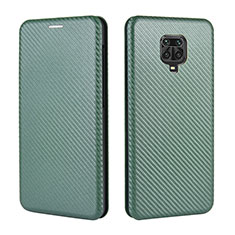 Funda de Cuero Cartera con Soporte Carcasa L06Z para Xiaomi Redmi Note 9 Pro Max Verde