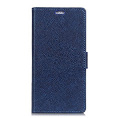 Funda de Cuero Cartera con Soporte Carcasa L07 para Alcatel 1X (2019) Azul