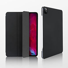 Funda de Cuero Cartera con Soporte Carcasa L07 para Apple iPad Pro 12.9 (2020) Negro