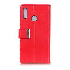 Funda de Cuero Cartera con Soporte Carcasa L07 para Asus Zenfone 5 ZS620KL Rojo