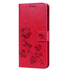 Funda de Cuero Cartera con Soporte Carcasa L07 para Huawei Honor V10 Lite Rojo