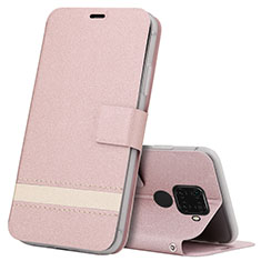 Funda de Cuero Cartera con Soporte Carcasa L07 para Huawei Nova 5i Pro Oro Rosa