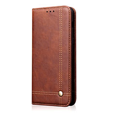 Funda de Cuero Cartera con Soporte Carcasa L07 para Huawei Nova 7i Marron