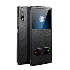 Funda de Cuero Cartera con Soporte Carcasa L07 para Huawei P Smart Z (2019) Negro