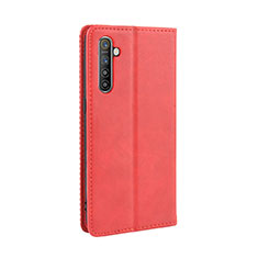 Funda de Cuero Cartera con Soporte Carcasa L07 para Realme X2 Rojo