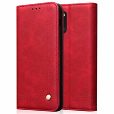 Funda de Cuero Cartera con Soporte Carcasa L07 para Samsung Galaxy A31 Rojo