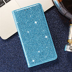 Funda de Cuero Cartera con Soporte Carcasa L07 para Samsung Galaxy S20 Ultra 5G Azul Cielo