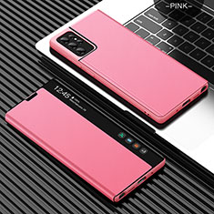 Funda de Cuero Cartera con Soporte Carcasa L07 para Samsung Galaxy S21 Ultra 5G Rosa