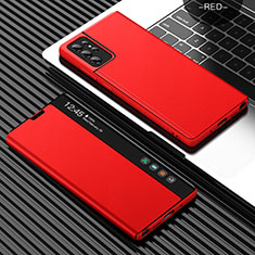 Funda de Cuero Cartera con Soporte Carcasa L07 para Samsung Galaxy S24 Ultra 5G Rojo