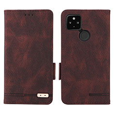 Funda de Cuero Cartera con Soporte Carcasa L07Z para Google Pixel 4a 5G Marron