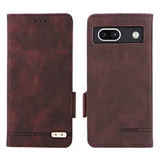 Funda de Cuero Cartera con Soporte Carcasa L07Z para Google Pixel 7a 5G Marron