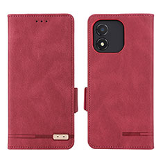 Funda de Cuero Cartera con Soporte Carcasa L07Z para Huawei Honor X5 Rojo