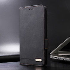 Funda de Cuero Cartera con Soporte Carcasa L07Z para Huawei Honor X6a Negro