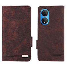 Funda de Cuero Cartera con Soporte Carcasa L07Z para Huawei Honor X7 Marron