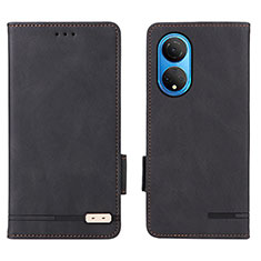 Funda de Cuero Cartera con Soporte Carcasa L07Z para Huawei Honor X7 Negro