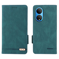 Funda de Cuero Cartera con Soporte Carcasa L07Z para Huawei Honor X7 Verde