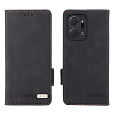 Funda de Cuero Cartera con Soporte Carcasa L07Z para Huawei Honor X7a Negro