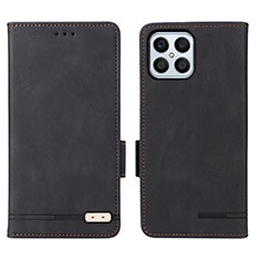 Funda de Cuero Cartera con Soporte Carcasa L07Z para Huawei Honor X8 4G Negro