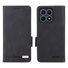 Funda de Cuero Cartera con Soporte Carcasa L07Z para Huawei Honor X8a 4G Negro