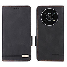 Funda de Cuero Cartera con Soporte Carcasa L07Z para Huawei Honor X9 5G Negro