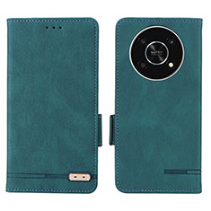 Funda de Cuero Cartera con Soporte Carcasa L07Z para Huawei Honor X9 5G Verde