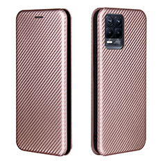 Funda de Cuero Cartera con Soporte Carcasa L07Z para Realme 8 4G Oro Rosa