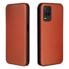 Funda de Cuero Cartera con Soporte Carcasa L07Z para Realme 8 5G Marron