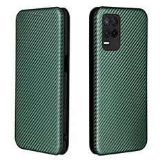 Funda de Cuero Cartera con Soporte Carcasa L07Z para Realme 8 5G Verde