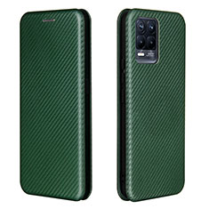 Funda de Cuero Cartera con Soporte Carcasa L07Z para Realme 8 Pro Verde