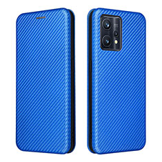 Funda de Cuero Cartera con Soporte Carcasa L07Z para Realme 9 4G Azul