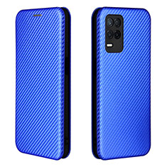 Funda de Cuero Cartera con Soporte Carcasa L07Z para Realme 9 5G India Azul