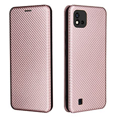 Funda de Cuero Cartera con Soporte Carcasa L07Z para Realme C20 Oro Rosa