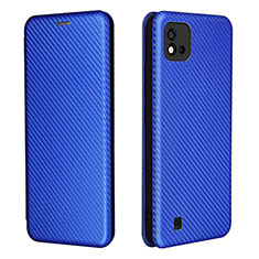 Funda de Cuero Cartera con Soporte Carcasa L07Z para Realme C20A Azul