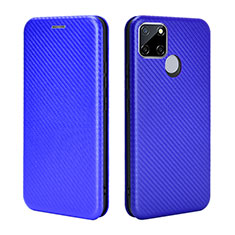 Funda de Cuero Cartera con Soporte Carcasa L07Z para Realme C25S Azul