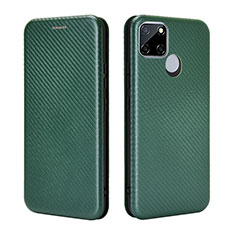 Funda de Cuero Cartera con Soporte Carcasa L07Z para Realme C25S Verde