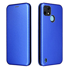 Funda de Cuero Cartera con Soporte Carcasa L07Z para Realme C25Y Azul