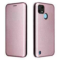 Funda de Cuero Cartera con Soporte Carcasa L07Z para Realme C25Y Oro Rosa