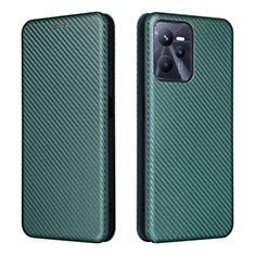 Funda de Cuero Cartera con Soporte Carcasa L07Z para Realme C35 Verde