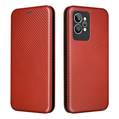 Funda de Cuero Cartera con Soporte Carcasa L07Z para Realme GT2 Pro 5G Marron