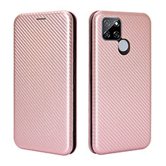 Funda de Cuero Cartera con Soporte Carcasa L07Z para Realme Q2i 5G Oro Rosa