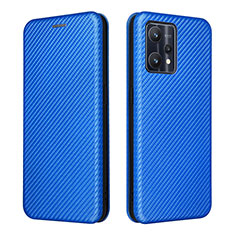 Funda de Cuero Cartera con Soporte Carcasa L07Z para Realme V25 5G Azul