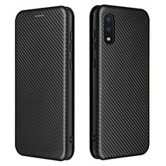 Funda de Cuero Cartera con Soporte Carcasa L07Z para Samsung Galaxy A02 Negro